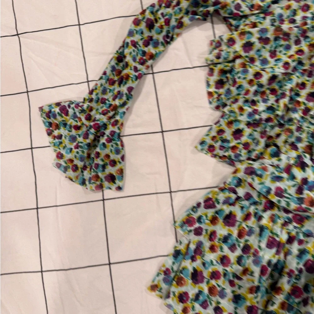 Floral Ruffle Kids Matching Set - Girls Size 6